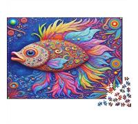 Art du Poisson Puzzle 1000 Pièces Adulte sans Poussière, Jeu De Puzzle À Assembler Soi-même Ultra Difficult Puzzle pour Un Jeu De Puzzle De Fête, pour Les Amateurs D'énigmes 70x5