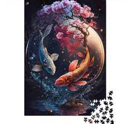 Art du Poisson Yin Yang Puzzle 1000 Pièces Adultes intéressant Puzzles 1000 Pièce Jeu Éducatif Décor À La Maison 52x38cm/1000pcs