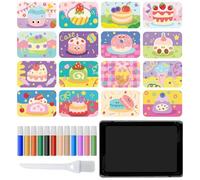 Art Du Sable À Décoller Et À Coller - Kits De Feuilles D'art De Sable Autocollantes, Brosse À Plateau, Sables Colorés | Ensemble D'artisanat Éducatif Pour Les , La Maternelle, Le Plaisir Créati