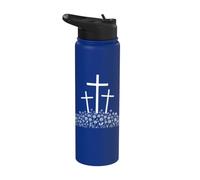 Art du salut chrétien des trois croix Stainless Steel Insulated Water Bottle