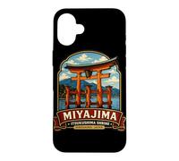 Art du sanctuaire Torii de Miyajima, Hiroshima, Japon Coque pour iPhone 16 Plus