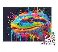 Art du Serpent Arc-en-Ciel Format 1000 Pièces Adolescents Cadeau No?l Défi Intellectuel Meilleure Vente Puzzle Éducatif Papier Mat Anti-reflet 52x38cm/1000pcs