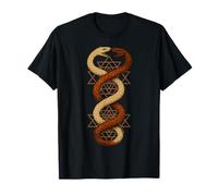 Art du symbole de la géométrie sacrée du serpent jumeau Sri Yantra T-Shirt