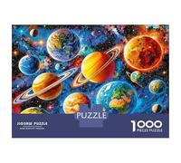 Art du système Solaire 1000 Pièces Coffret Puzzle Puzzle Premium Carton Solide - DIY Familial Trop Amusant, Belle Déco, Cadeau D’Anniversaire pour Adultes Et Enfants 38x26cm/1000pcs