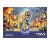 Art du Tigre Urbain 1000 Pièces Puzzle Relaxation - Carton Épais Et Durable & Puzzle Méditation Ville Vibrante Streets - pour Adultes À Partir De 12 Ans 38x26cm/1000pcs Cadeau Personnalisé