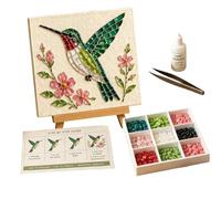 Art Du Verre création florale et oiseau attrape-lumière artisanale