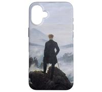 Art du Voyageur au-Dessus de la mer de Brouillard Coque pour iPhone 16 Plus