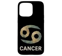 Art du Zodiaque à Faible polyglyphe Contre Le Cancer Coque pour iPhone 15 Pro Max