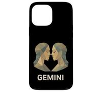 Art du Zodiaque des Jumeaux Gemini Low Poly Coque pour iPhone 13 Pro Max