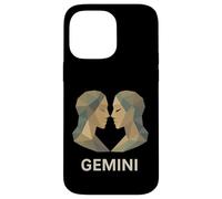Art du Zodiaque des Jumeaux Gemini Low Poly Coque pour iPhone 14 Pro Max