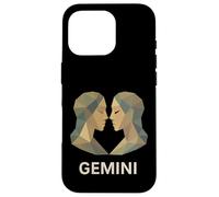 Art du Zodiaque des Jumeaux Gemini Low Poly Coque pour iPhone 16 Pro