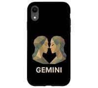 Art du Zodiaque des Jumeaux Gemini Low Poly Coque pour iPhone XR