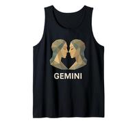Art du Zodiaque des Jumeaux Gemini Low Poly Débardeur