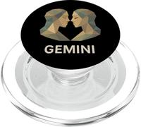 Art du Zodiaque des Jumeaux Gemini Low Poly PopSockets PopGrip pour MagSafe