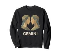 Art du Zodiaque des Jumeaux Gemini Low Poly Sweatshirt