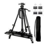 Art Easel Stand - 1200g Adjustable Metal Tripod Easel for Artists, Students, Display & Presentations, Lightweight Portable Design with Paint Tray, Canvas Holder, Indoor Outdoor Floor Tabletop Use