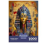 Art égyptien pharaonique Histoire 1000 Pièces Puzzle Adultes Décoration Intérieure Cadeaux d'anniversaire pour Noël Family Games Jeux Éducatifs Stress Relief Toy 70x50cm/1000pcs