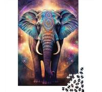 Art éléphant Cosmique 1000 Pièces Puzzle Adultes Puzzles Décoration D Intérieur Jeu De Créatif Classiques pour Créatif 52x38cm/1000pcs