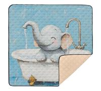 Art Elephant Tapis de jeu vintage antidérapant pour bébé pour intérieur et extérieur 127 x 127 cm Tapete de gimnasio