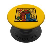 Art emblématique de l'Arc de Triomphe à Paris PopSockets PopGrip Adhésif