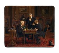 Art en Caoutchouc Tapis de Souris Série avec célèbre peintures et Classique des Images The Chess Players