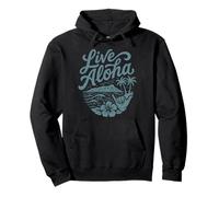 Art en Direct d'Aloha Shaka Surf Wave Hibiscus Hawaii Diamondhead Sweat à Capuche