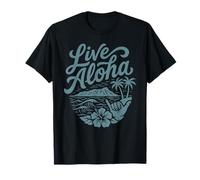 Art en Direct d'Aloha Shaka Surf Wave Hibiscus Hawaii Diamondhead T-Shirt