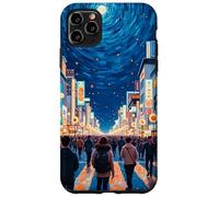 Art en Forme de Tourbillon de la traversée Nocturne de Tokyo Coque pour iPhone 11 Pro Max