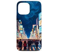 Art en Forme de Tourbillon de la traversée Nocturne de Tokyo Coque pour iPhone 13 Pro Max