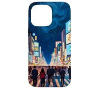 Art en Forme de Tourbillon de la traversée Nocturne de Tokyo Coque pour iPhone 14 Pro Max