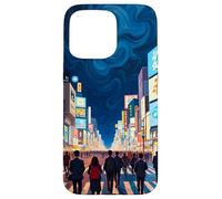 Art en Forme de Tourbillon de la traversée Nocturne de Tokyo Coque pour iPhone 15 Pro Max