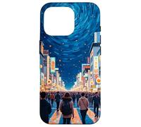 Art en Forme de Tourbillon de la traversée Nocturne de Tokyo Coque pour iPhone 16 Pro