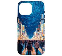 Art en Forme de Tourbillon de la traversée Nocturne de Tokyo Coque pour iPhone 16 Pro Max