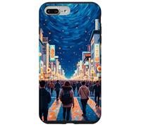 Art en Forme de Tourbillon de la traversée Nocturne de Tokyo Coque pour iPhone 7 Plus/8 Plus