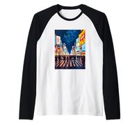 Art en Forme de Tourbillon de la traversée Nocturne de Tokyo Manche Raglan