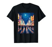 Art en Forme de Tourbillon de la traversée Nocturne de Tokyo T-Shirt