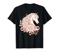 Art équestre Rose inspiré du Derby Floral Cheval T-Shirt