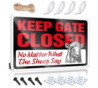 Art Essentials Chic Keep Gate Closed No Matter What The Sheep Say For Road Décoration de sous-sol personnalisable 30 x 40 cm