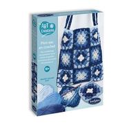 Sentosphère – Coffret créatif Mon sac en crochet bleu – Initiation dès 10 ans – Laine douce