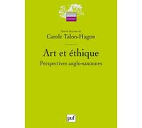 Art Et Éthique - Perspectives Anglo-Saxonnes