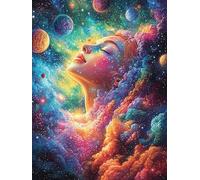 Art Facial dans Une Galaxie colorée Puzzle 1000 Pièces pour Adultes Vision Unique Educa Jeu De Réflexion Divertissement Créatif Cadeau Famille 1000 PCS