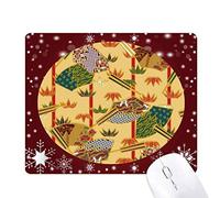art fan quitte ukiyo-e japon tapis de souris en hiver flocon de neige
