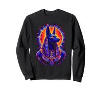 Art Fantaisie divinité Gardien égyptien Anubis Pharaon coloré Sweatshirt