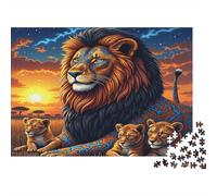 Art fantaisiste du Roi Lion 1000 Pièce Carton Robuste Puzzle Premium Adolescents Fans 12-18 Ans Impossible Difficile Défiant Joyeux Cadeau 70x50cm/1000pcs