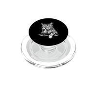 Art félin de Style Esquisse de Chat contemplatif PopSockets PopGrip pour MagSafe