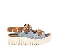 ART Femme 1677 Brighton Sandale Plate, Denim Cuir, 39 EU