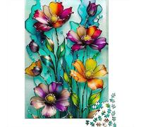 Art Floral Abstrait Puzzle 1000 Pièces Adultes intéressant Puzzles 1000 Pièce Défi Jouet Décor À La Maison 70x50cm/1000pcs