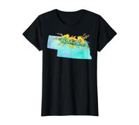 Art Floral Aquarelle de l'État du Nebraska T-Shirt Graphique avec Valeur
