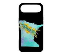 Art Floral Aquarelle Silhouette de l'État du Minnesota Coque pour iPhone Air