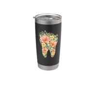 Art floral botanique dentaire dentiste hygiéniste dentaire Gobelet isotherme en acier inoxydable double paroi
